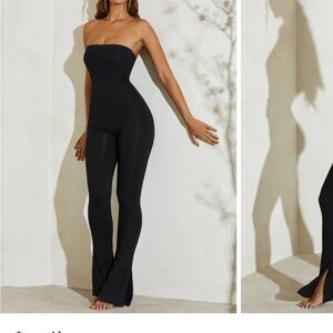 Elegant Black Strapless Jumpsuit